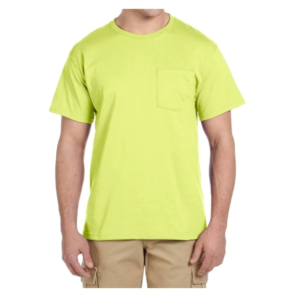 Jerzees Men's Dri-Power Moisture Wicking Bundle Of 7 Crewneck T-Shirt w/ Pocket - Picture 1 of 3